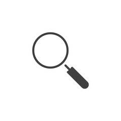 Magnifying glass vector icon. filled flat sign for mobile concept and web design. Magnifier, search glyph icon. Symbol, logo illustration. Vector graphics