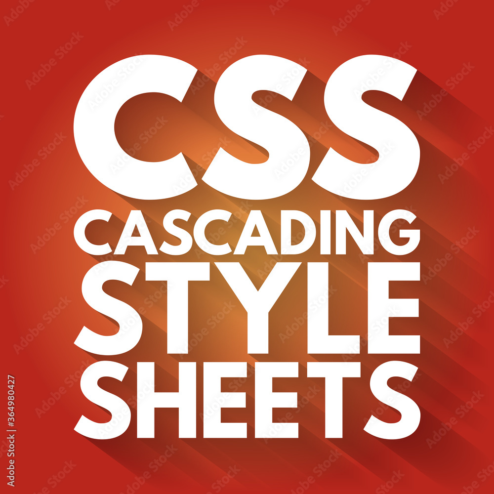 Poster css - cascading style sheets acronym, technology concept background