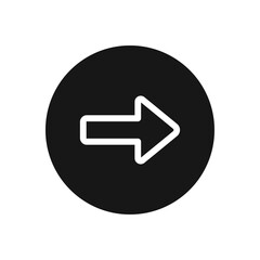 Right arrow icon vector. Next sign