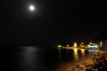 night view of the sea