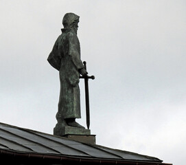 wyswiecony w 2005 roku w miejsce spalonego drewnianego kosciola kosciol katolicki pod wezwaniem wszystkich swietych w miescie bialystok na podlasiu w polsce © Jacek Sakowicz