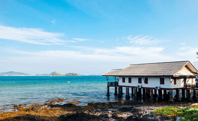 Wooden house by the sea