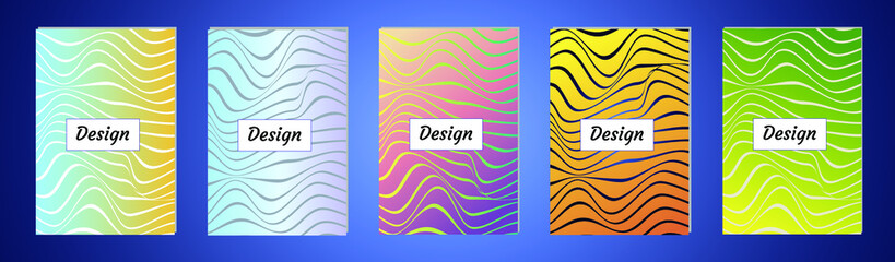 Set of color geometric background. Vector illustration template. Background for banner, flyer, business card, poster, wallpaper, brochure, smartphone screen, mobile app