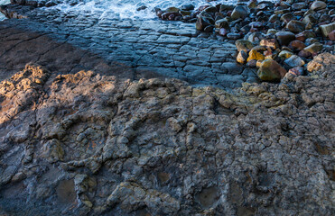 Largest ichnites of sauropod dinosaurs, La Griega Beach, Lastres - Llastres Village, Colunga...
