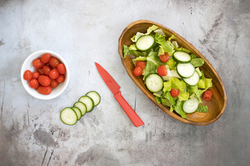 Salad with Cucumbers and Tomatoes