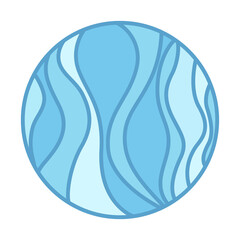 Colorful circle background with wavy lines. Repeating waves. Abstract circle pattern