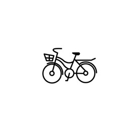Fototapeta premium bike relaxed icon design simple line vector