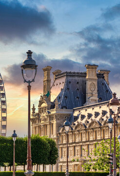 Beautiful view of Louvre palace, Paris, France
