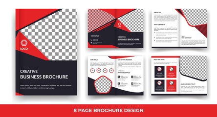 Creative Colorful Bi Fold Brochure Design & magazine cover page design template