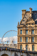 Beautiful view of Louvre palace, Paris, France
