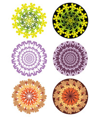 Vector set of circles with rhythmic elements