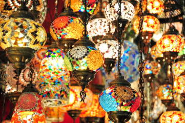 トルコランプ　Beautiful lots of colorful Turkish lamps