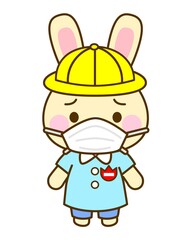 幼稚園児うさぎ　マスク