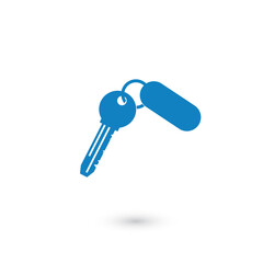 For rent key icon on white. Vector
