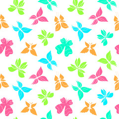 Fototapeta na wymiar Butterfly seamless pattern