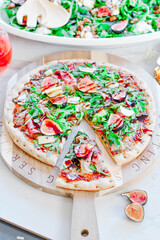 Italian Prosciutto Fig Pizza close up