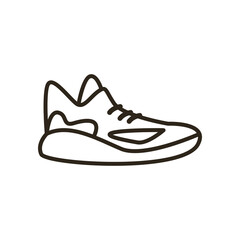 shoe of basketball line style icon vector design