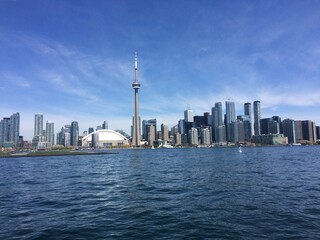 Toronto city skyline and lake Ontario. Toronto, Canada.