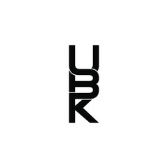 ubk letter original monogram logo design