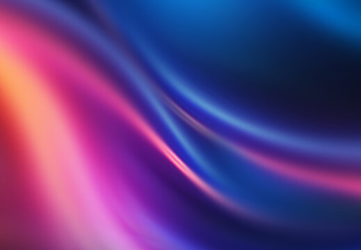 Fototapeta Bright abstract futuristic background with neon lines. Light neon effect. Laser light show, energy waves, flash of light.
