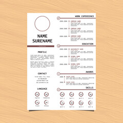 Simple Line Curriculum Vitae Template