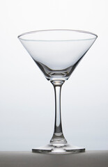 Glass of champagne background white.