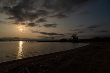Sunset in Biwako Lake