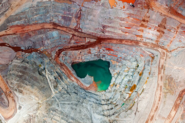 Vertical view of Open Pit Mining