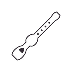 flute instrument line style icon vector design
