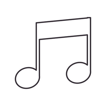 beam music note line style icon vector design