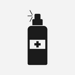 Hand sanitizer icon illustration. Medical liquid hygiene soap.