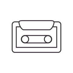 cassette line style icon vector design