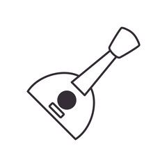 guitar instrument line style icon vector design