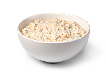 Bowl with prepared oatmeal