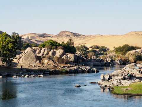 beautiful nubian landscape near aswan