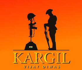 illustration of kargil vijay diwas.