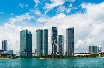 Obraz premium View of cityscape of downtown Miami