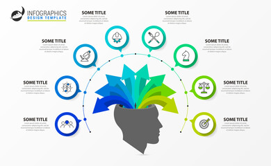 Infographic design template. Creative concept with 8 steps