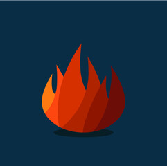 Flame, fire icon vector