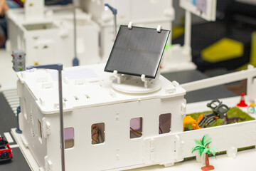 solar panel with swivel mechanism in smart home