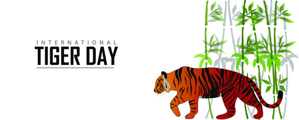 illustration  of international tiger day.