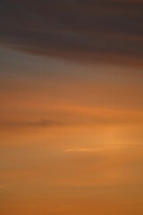 Flaming sunset sky in the city 