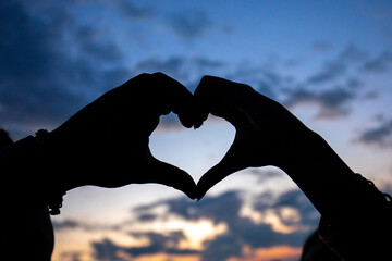 heart shaped hands