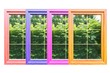 Plastic laminated Windows with partitions in double-glazed Windows