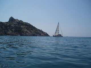 yacht in the sea