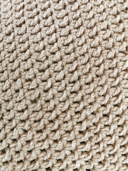knitted pillow closeup