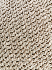 knitted pillow closeup