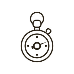 chronometer line style icon vector design