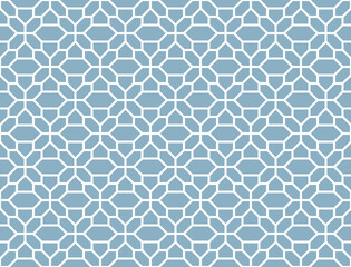 The geometric pattern with lines. Seamless vector background. White and blue texture. Graphic modern pattern. Simple lattice graphic design