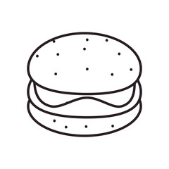 hamburger line style icon vector design